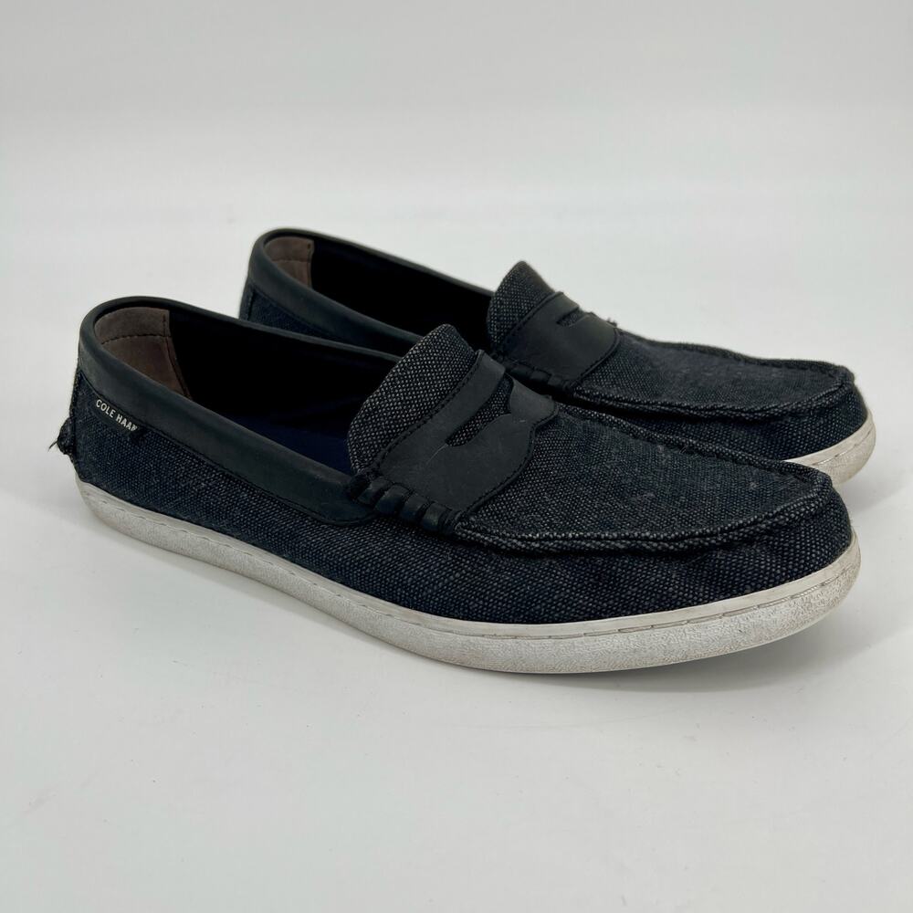 Cole Haan Pinch Weekender Penny Loafer Mens 11 M Black Charcoal Canvas C24796